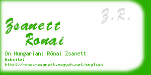 zsanett ronai business card